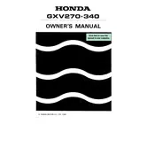 Honda GXV270 1985 Engine manual cover