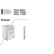 Candy AQUA 1100DF-01S manual cover