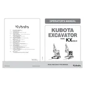 Kubota KX033-4 Excavator manual cover