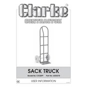 Clarke 6500378 CST2BPF Sack Truck  manual cover