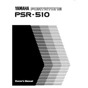 Yamaha PSR-510 Keyboard manual cover