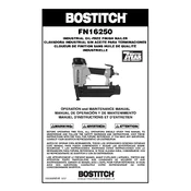 Bostitch FN16250K-2 Nailer manual cover