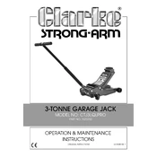 Clarke 7623250 CTJ3LQLPRO 3 Tonne Garage Jack Jack manual cover