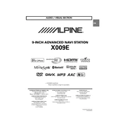 Alpine X009E manual cover