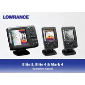 Lowrance Elite 4 Fish Finder manual cover