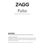 Zagg iPad Air Folio Keyboard manual cover