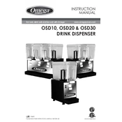 Omega OSD10 Dispenser manual cover