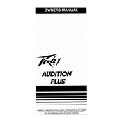 Peavey Audition Plus Mixer manual cover