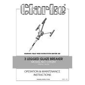 Clarke 1801259 CHT259 3 Legged Glaze Breaker manual cover