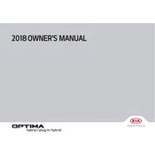 Kia Optima PHEV Hybrid 2018 Sedan manual cover