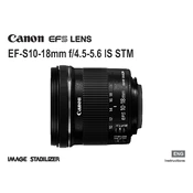 Canon EF-S10-18mm f 4.5-5.6 IS STM manual cover