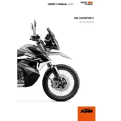 KTM Adventure 890 R 2022 Motorcycle manual cover