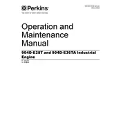 Perkins 904D-E28T Engine manual cover