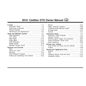 Cadillac DTS 2010 manual cover