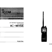 Icom IC-M15E Transceiver manual cover