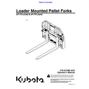 Kubota AP-PFL5548 Pallet Forks manual cover