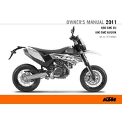 KTM Enduro 690 SMC EU 2011 Motorcycle manual cover