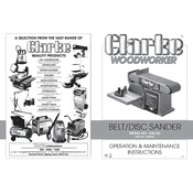 Clarke 6500401 CS4-6C Belt Disc Sander manual cover