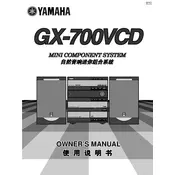 Yamaha GX-700VCD Mini Component System manual cover