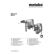 Metabo KHE 5-40 Hammer manual cover