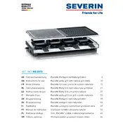 Severin RG 2373 Raclette manual cover