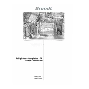 Brandt BC8511NS Refrigerator manual cover