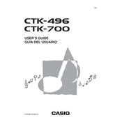 Casio CTK496 Keyboard manual cover