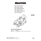 Snapper ELT125380 2691084-00 Tractor manual cover