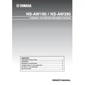 Yamaha NS-AW190 Speaker manual cover