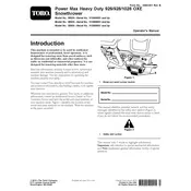 Toro Power Max 928OXE 38822 Snow Thrower manual cover