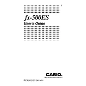 Casio fx-500ES Calculator manual cover