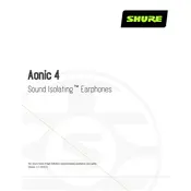 Shure Aonic 4 Earphones manual cover