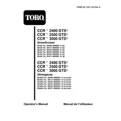 Toro CCR 2400 38409 Snow Thrower manual cover