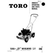 Toro Whirlwind 20-inch 23317 Mower manual cover