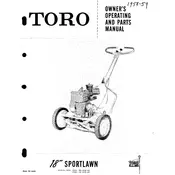 Toro Sportlawn 18-inch 10019 Mower manual cover