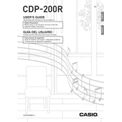 Casio CDP200R Keyboard manual cover