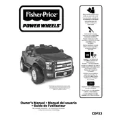 Power Wheels Mattel Ford F-150 CDF53 Toy manual cover