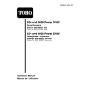 Toro Power Shift 824 38546 Snow Thrower manual cover