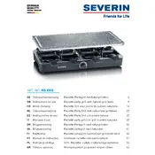 Severin RG 2372 Raclette manual cover