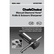 Chef's Choice 480KS Sharpener manual cover