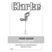 Clarke 6462032 CPM100 Paint Mixer manual cover