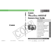 Canon PowerShot A650 IS manual cover