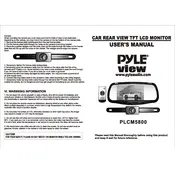 Pyle PLCM5800 Monitor manual cover