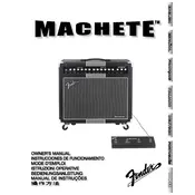 Fender Machete 2163000000 120V 60Hz Amplifier manual cover