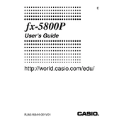 Casio fx-5800P Calculator manual cover