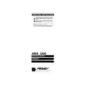 Peavey AMA 1200 Mixer manual cover