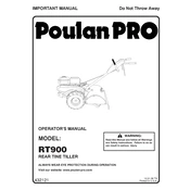 Poulan Pro RT900 Tiller manual cover