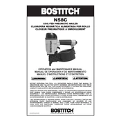 Bostitch N58C Nailer manual cover