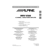 Alpine MRV-V500 manual cover