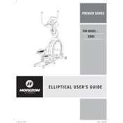 Horizon Fitness E901 2009 Elliptical manual cover